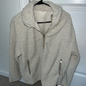 H&M half zip sherpa